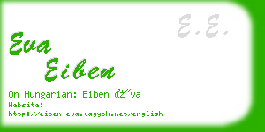 eva eiben business card